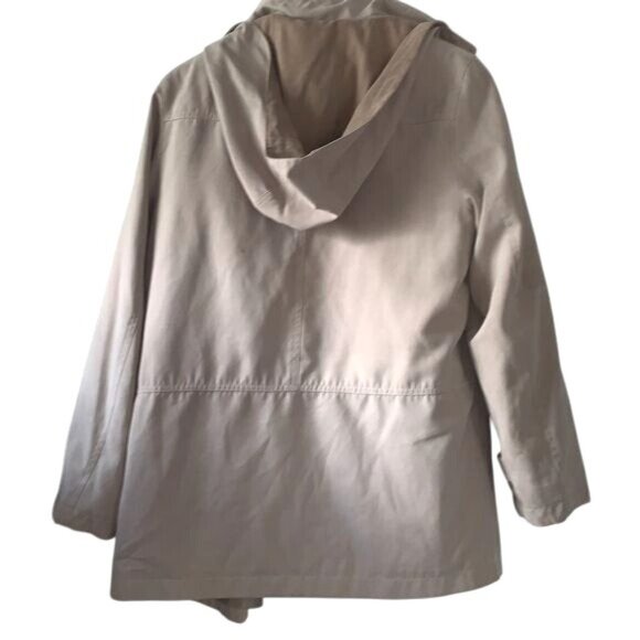 Gallery Petite Women's PM Beige Hooded Jacket - Picture 12 of 13